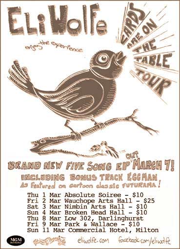 Eli Wolfe - tour poster